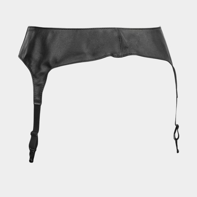 PORTE JARRETELLE CUIR LACET