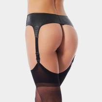 PORTE JARRETELLE CUIR LACET