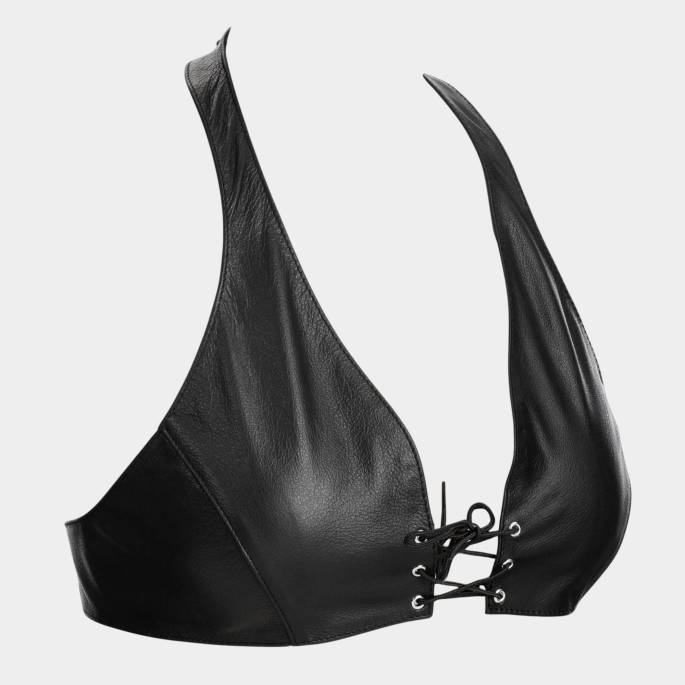 BRASSIÈRE CUIR LACET