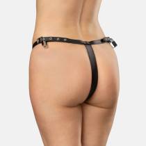 CULOTTE CUIR CHASTETÉ + CADENAS T.U