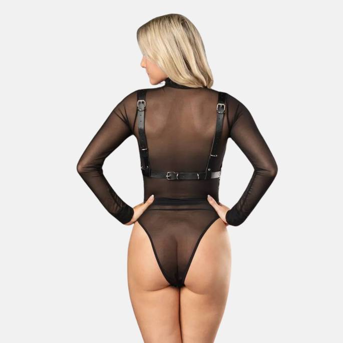 HARNAIS SIMILI CUIR CHAINES AMOVIBLES