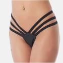 G-STRING CUIR LANIÈRES ÉLASTIQUES T.U