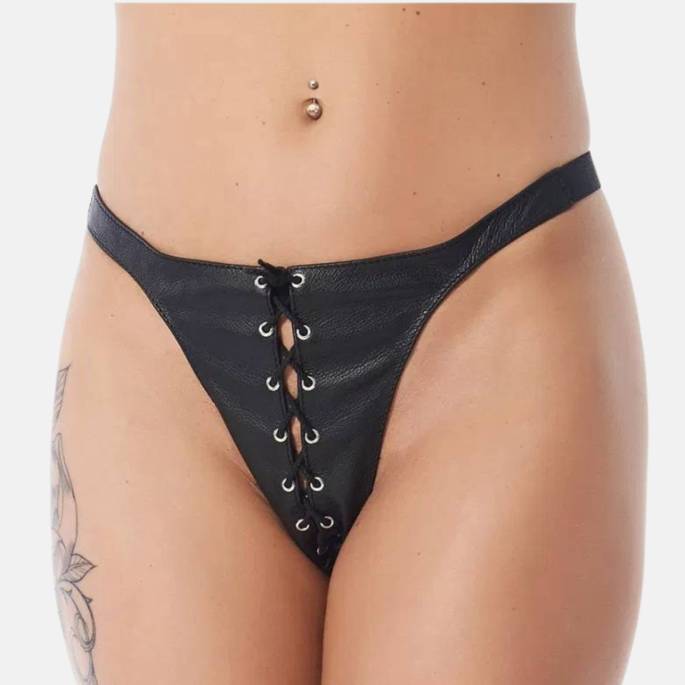 CULOTTE CUIR LACET T.U