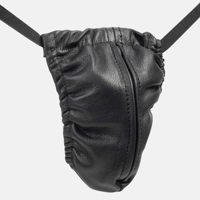 STRING CUIR HOMME + ZIP T.U