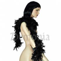 BLACK FEATHER BOA
