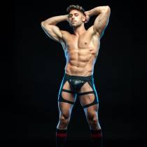 Shorty chaps faux cuir