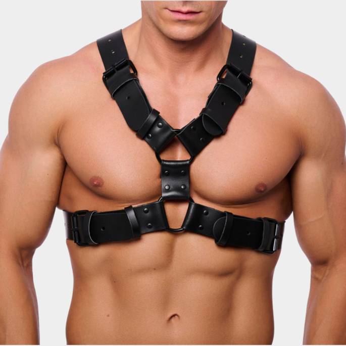 Harnais cuir noir