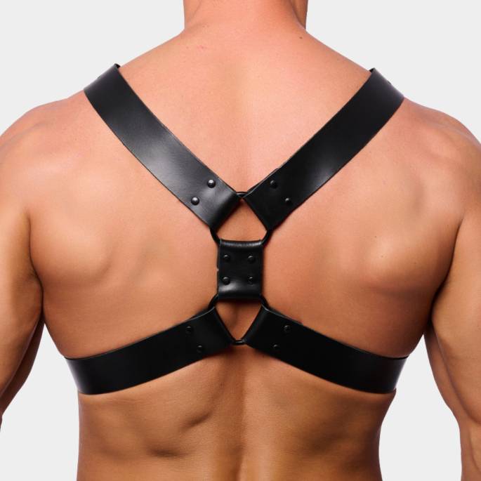 Harnais cuir noir