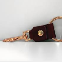 Anneau 2 mousquetons Burgundy & Gold Rose