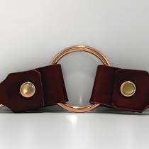 Anneau 2 mousquetons Burgundy & Gold Rose