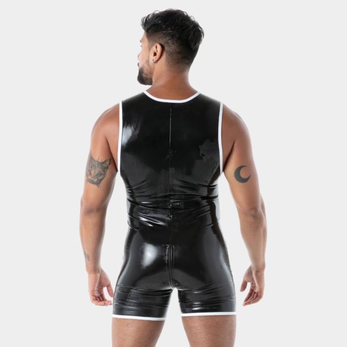 Combishort Datex Noir Bandes Blanches – TOF Paris