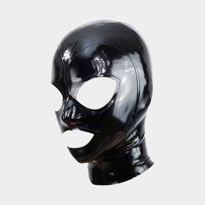 Cagoule en latex noir