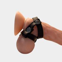 COCKRING CUIR SANS ANNEAU