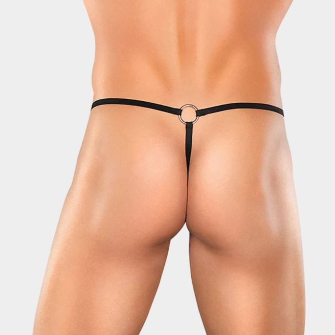 String ficelle homme avec anneau frontal – Male Power