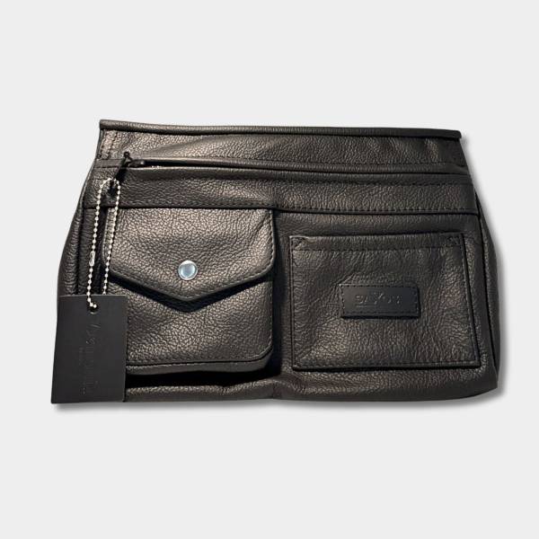 Pochette ceinture cuir noir