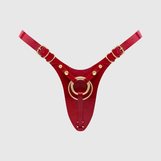 Harnais Fabulous gode simili vernis – Strap-on