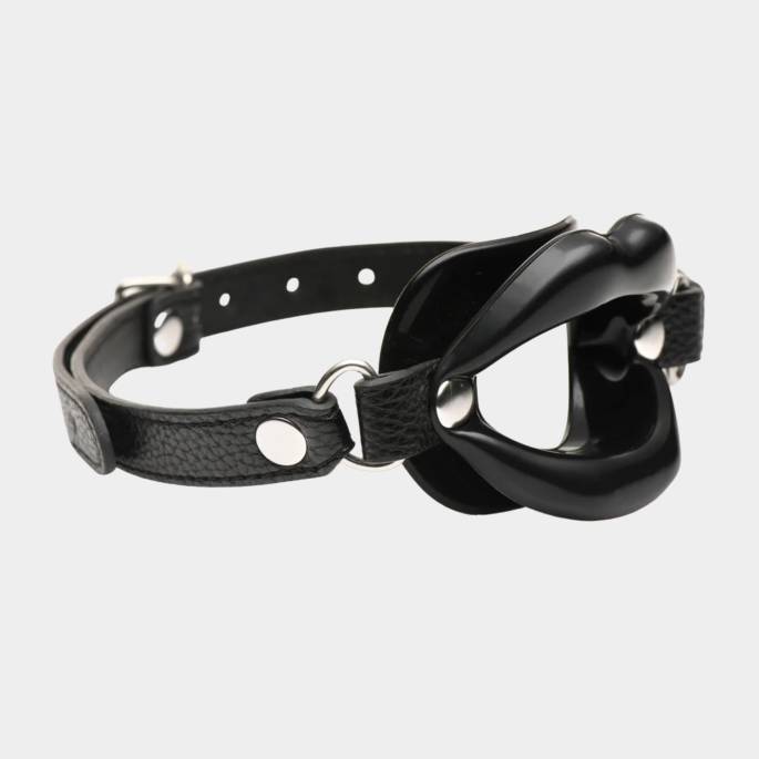 Juicy Lips – Bâillon bouche ouverte silicone noir