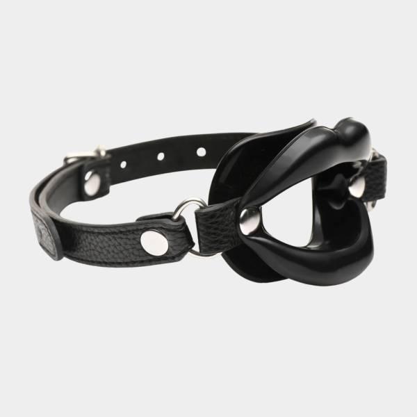 Juicy Lips – Bâillon bouche ouverte silicone noir