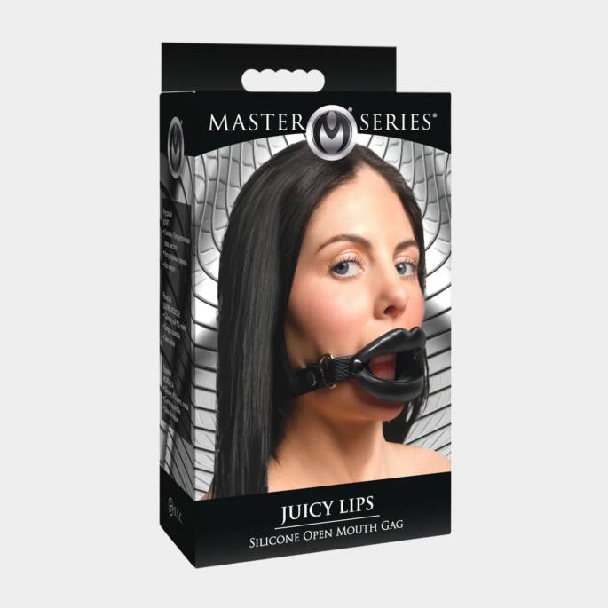 Juicy Lips – Bâillon bouche ouverte silicone noir