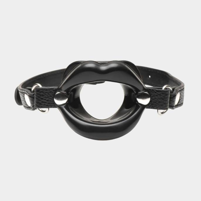 Juicy Lips – Bâillon bouche ouverte silicone noir