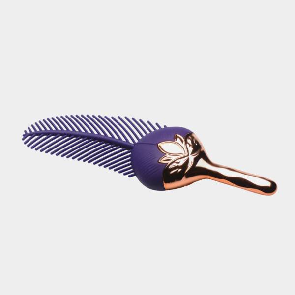 The Tickler – Plume silicone vibrante violet & or