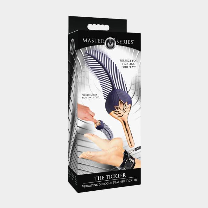 The Tickler – Plume silicone vibrante violet & or