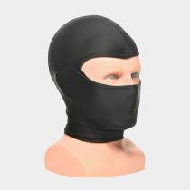 Drone – Cagoule BDSM yeux ouverts noire