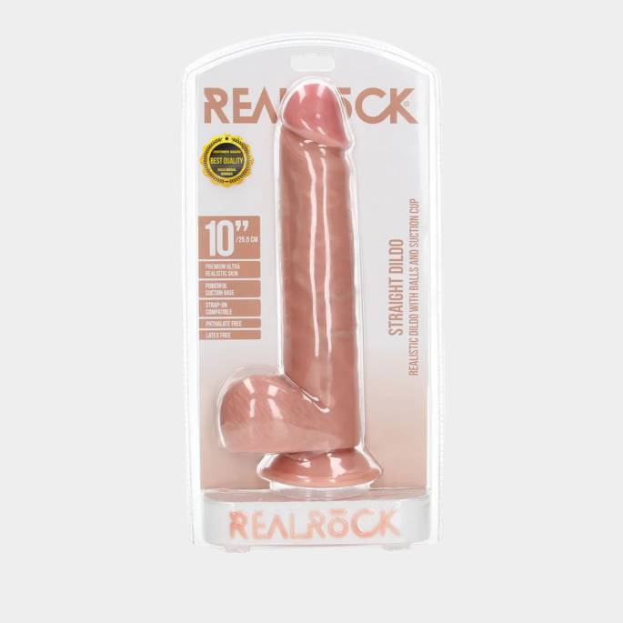 RealRock - Gode Réaliste XXL 25,5 cm Ventouse et Harnais