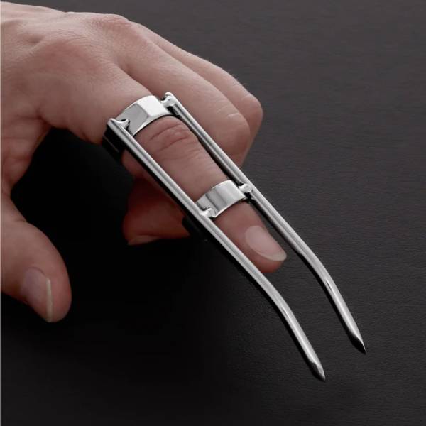 Griffe Sensorielle Métal Double Pointe – Catnail BDSM Acier
