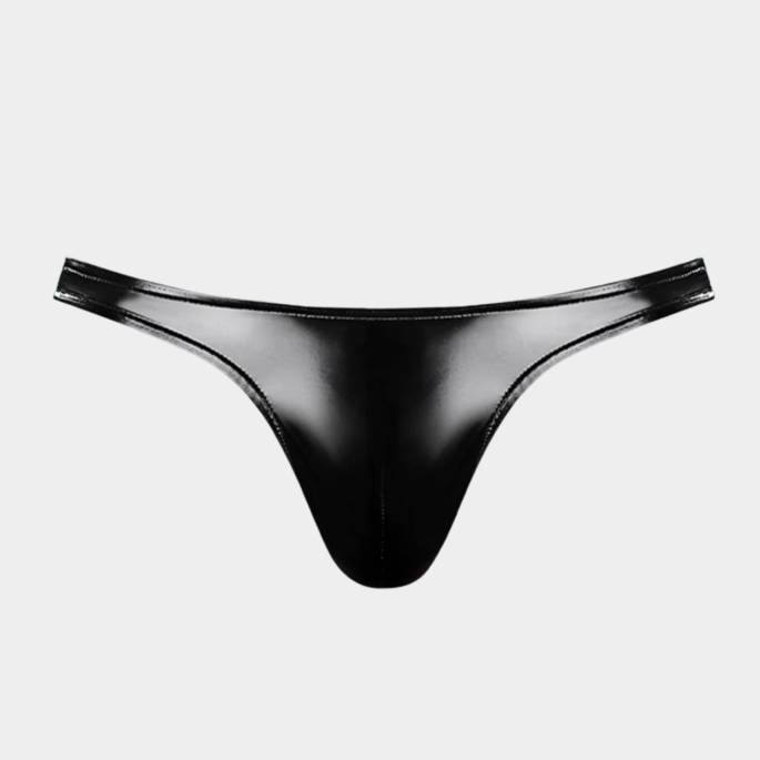 String Wetlook Noir Homme – Male Power