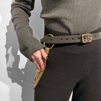 Ceinture cuir + chaînes