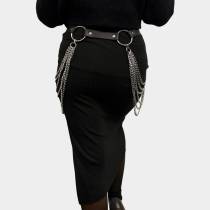 Ceinture cuir + chaînes