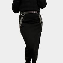 Ceinture cuir + chaînes