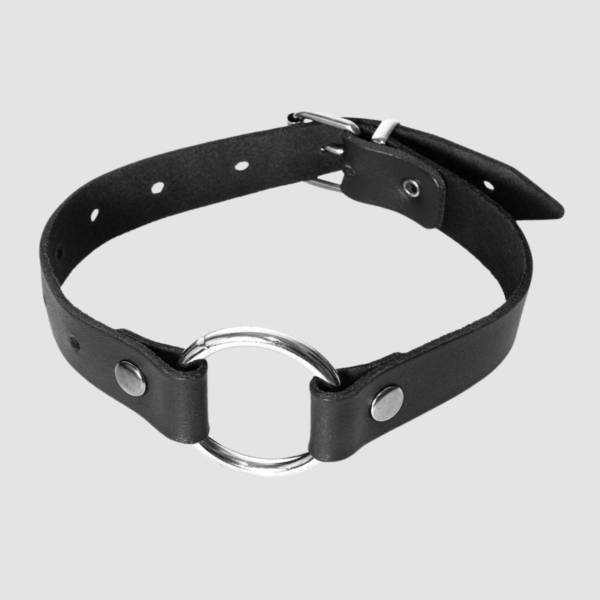 COLLIER CUIR ANNEAU