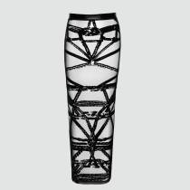 Jupe longue voile bondage