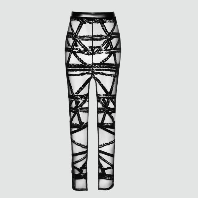 Jupe longue voile bondage