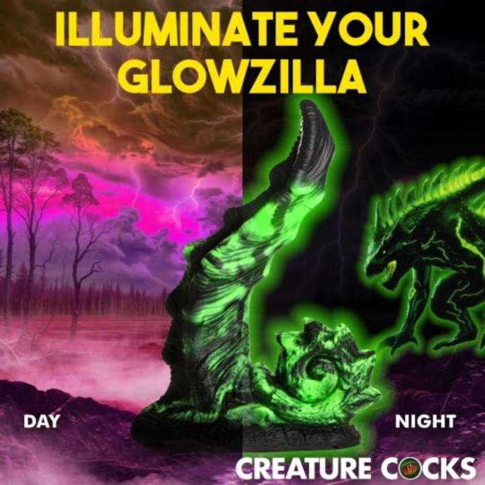 Dildo Monstre Silicone Phosphorescent Creature Cocks Glowzilla