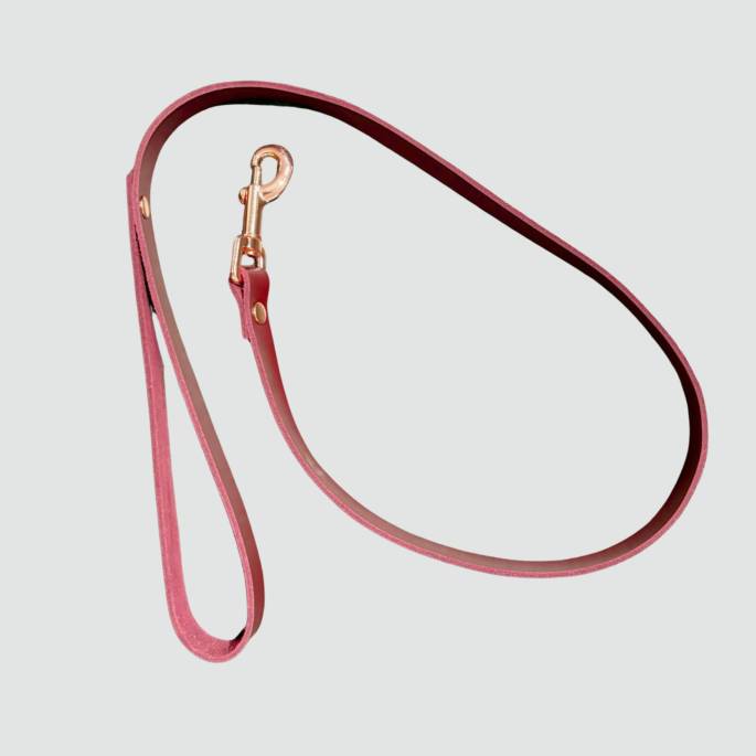 Laisse BDSM Burgundy Gold Rose 90cm