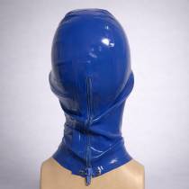 Cagoule latex bleue