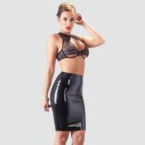 Jupe 3/4 Latex noir