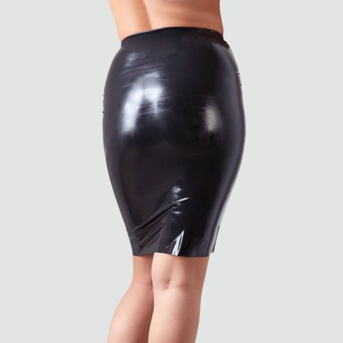 Jupe 3/4 Latex noir