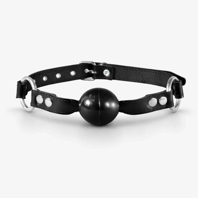 Boule Baillon cuero negro