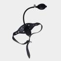 Bâillon cuir gode interne gonflable
