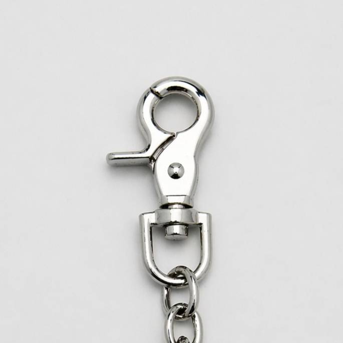 CHAINE CHROME 2 MOUSQUETONS