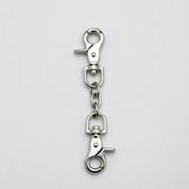 CHAINE CHROME 2 MOUSQUETONS
