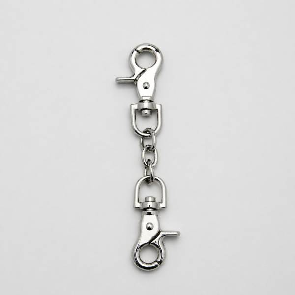 CHAINE CHROME 2 MOUSQUETONS