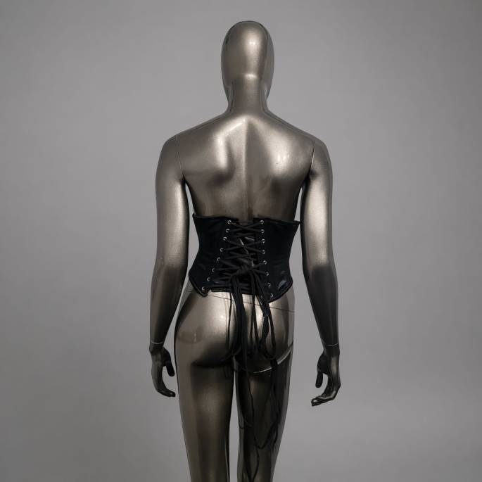 Serre-taille court satin