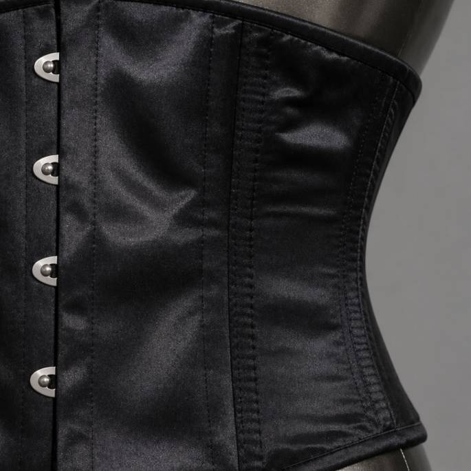 Serre-taille court satin