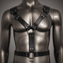 Harnais homme cuir + menottes