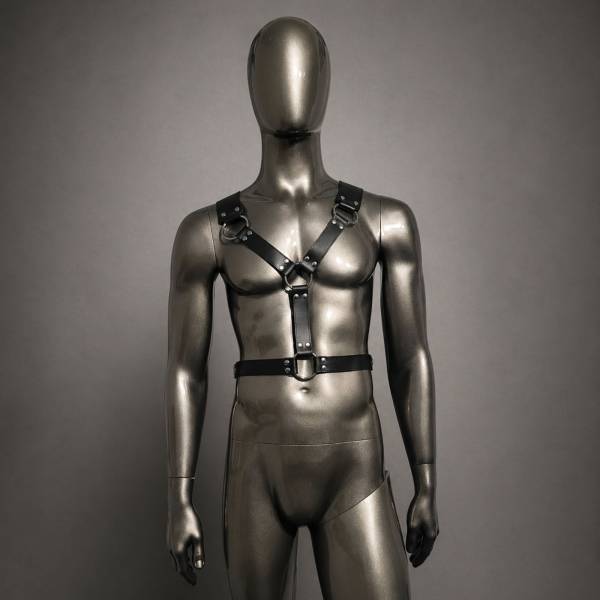 Harnais homme cuir + menottes